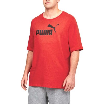 

Puma Essentials Logo Футболка с круглым вырезом и короткими рукавами Большой высокий мужской красный повседневный топ, Puma Essentials Logo Crew Neck Short Sleeve T-Shirt Big Tall