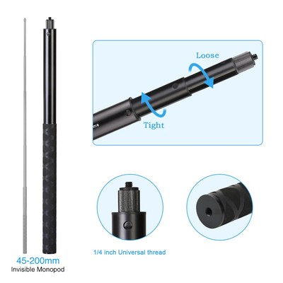 For Insta360 X3 Camera Motorcycle Panoramic Selfie Stick Bike Monopod Handlebar