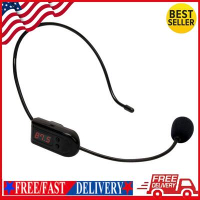 FM Wireless Microphone Headset Megaphone Radio Mic for Loudspeaker