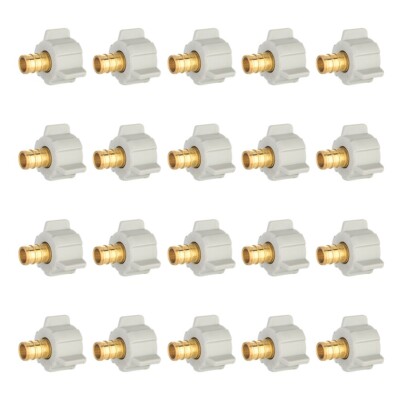 EFIELD 20 PCS 1/2'' Pex X 1/2'' Female NPT Swivel Crimp Brass Fittings, Lead Free
