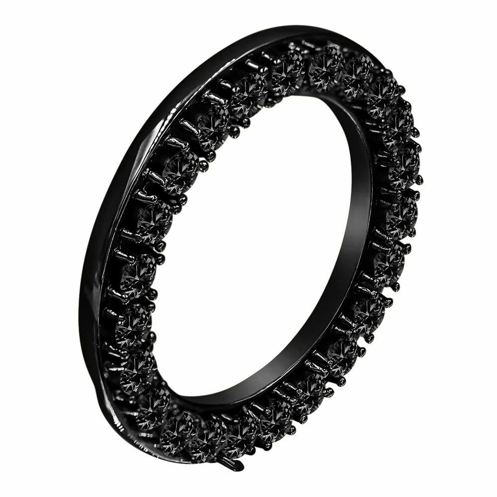 Stainless Steel Black Tone Lab Diamond Bezel Rolex DateJust & DayDate 30mm Watch