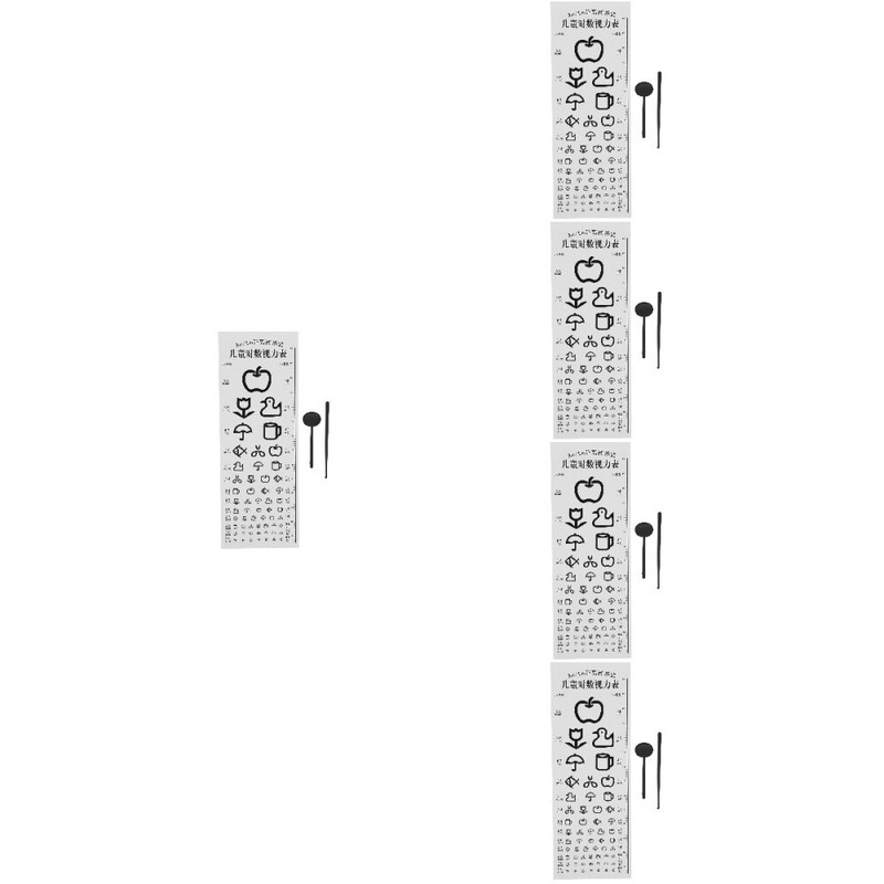  5 Sets Sehtestdiagramm Standardisierte Sehdiagramm AugenprÃ¼Fung Kind