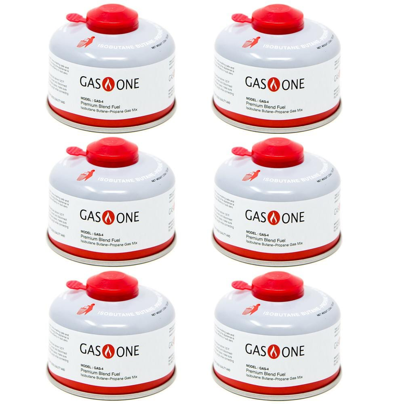 100 G Isobutane Camping Fuel Blend Canister 6 Pack
