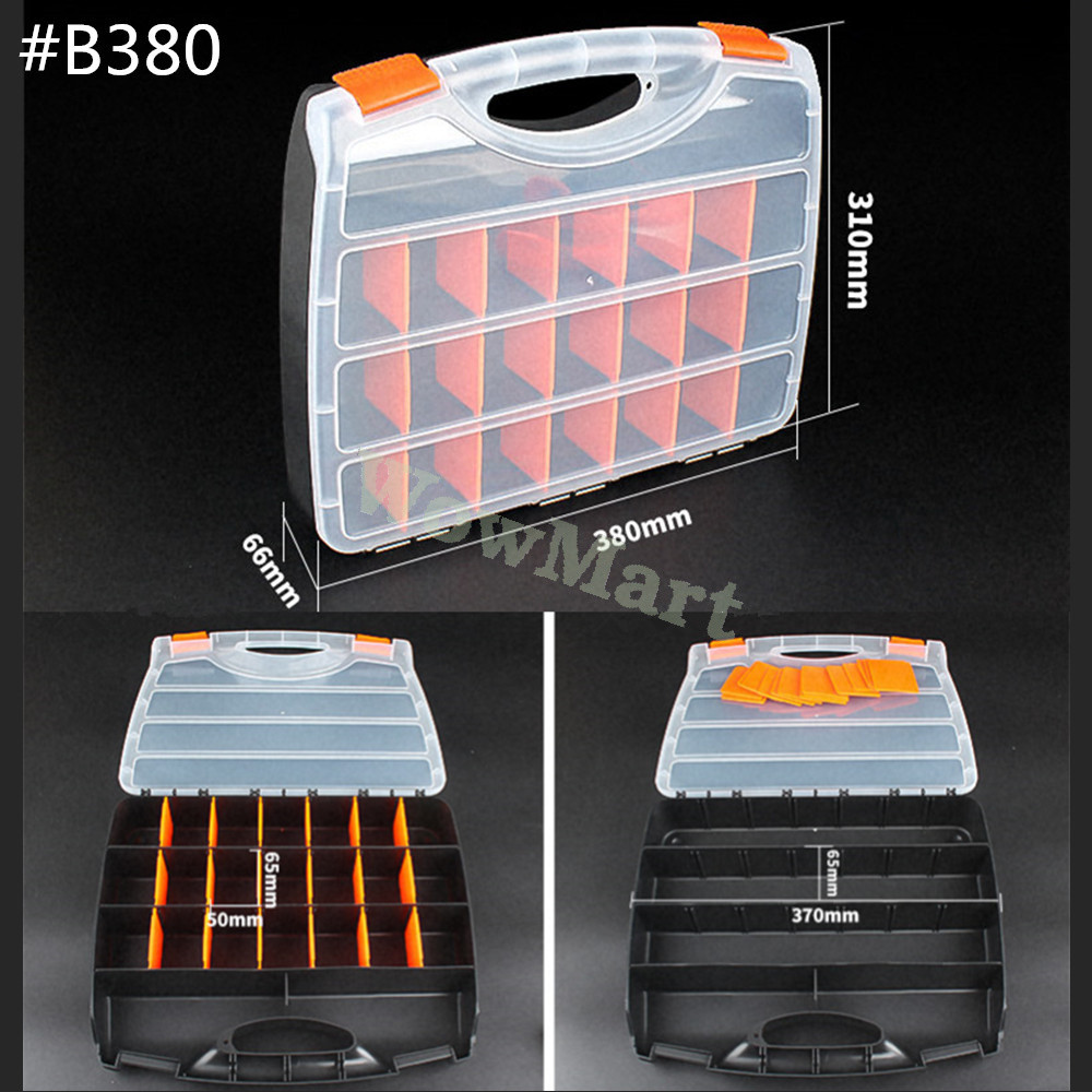 Durable Plastic Screw Nail Nut Bolt Parts Organizer Storage Carry Case