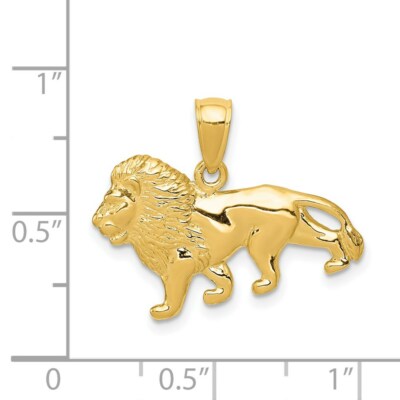 Pre-owned Superdealsforeverything Real 14kt Yellow Gold Lion Charm