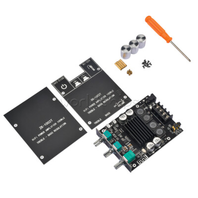 ZK-1002T/ZK-TB21 AUX+Bluetooth 5.0 Audio Power Amplifier TPA3116 Module 100W*2