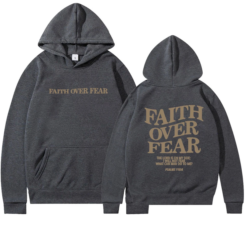 Faith over Fear Christian Hoodie for Woman Christian Sweatshirt Jesus Sweatshirt