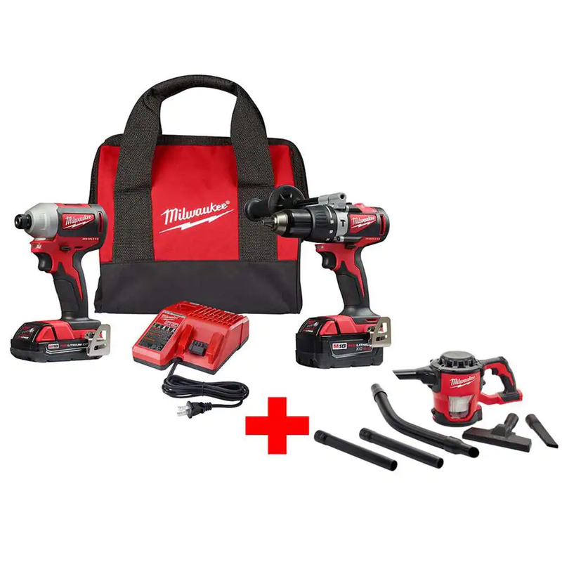 18V Lithium-Ion Brushless Cordless Hammer Drill/Impact Combo (2Tools/2Batteries)