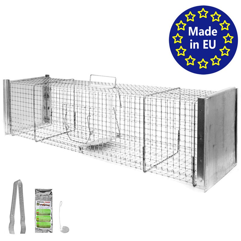 Marderfalle Tierfalle Fuchsfalle Katze Lebendfalle WaschbÃ¤R 120x31x29cm Petigi