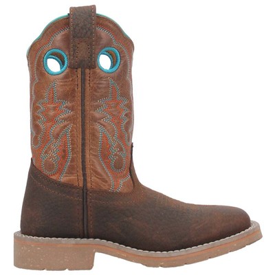 

Ботинки Dan Post Rye Square Toe Cowboy Youth Boys Brown Casual Boots DPC2916, Коричневый, Dan Post Boots Rye Square Toe Cowboy Youth