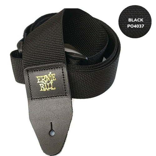 /bass Strap - Black W- Leather Ends 2'' Wide