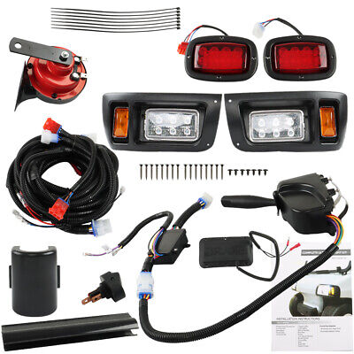 For Club Car DS Carts 1993-UP Golf Cart LED Headlight and Tail Light Kit