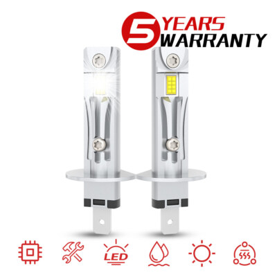 H1 LED Headlight High Beam or Low Beam Bulbs Conversion Kit White Super Bright
