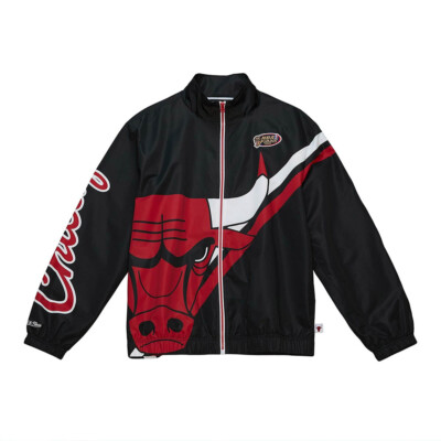 Mitchell & Ness NBA Chicago Bulls Exploded Logo Warm Up Jacket Мужчины черный/красный/белый