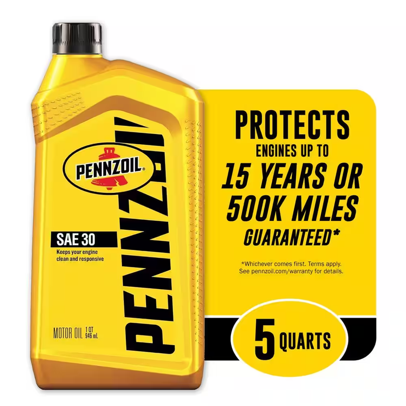 Pennzoil SAE 30 Motor Oil 1 Qt. High-Quality Engine Oil Automotive Maintenance