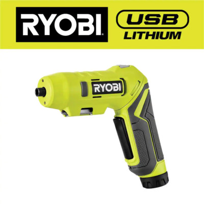 NEW Portable USB Ryobi Lithium-Ion Dual LED Screwdriver Kit Cordless Power