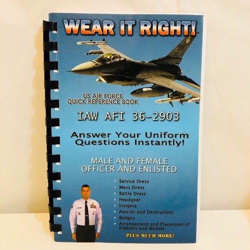 Wear It Right Air Force Uniform Book With Coil Binding Quick