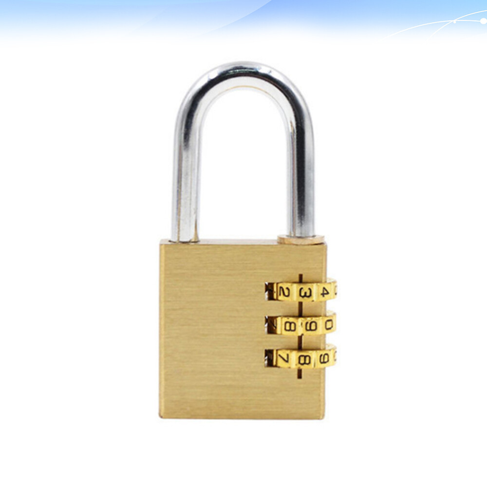 1pc 5.7x2x1cm Padlock 4 Digits Number Pure Cooper Password ...