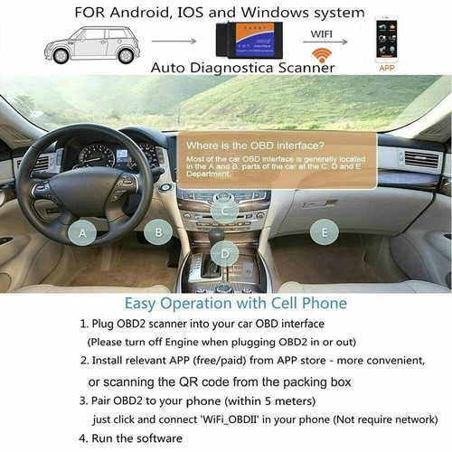 ELM327 ODB2 Auto Diagnosegeräte WiFi Bluetooth Scanner Codeleser OBDII Testgerät