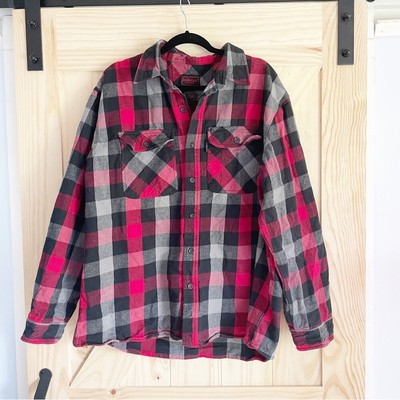 Five brother work shirt heavy weight flannel, durable red black gray xl