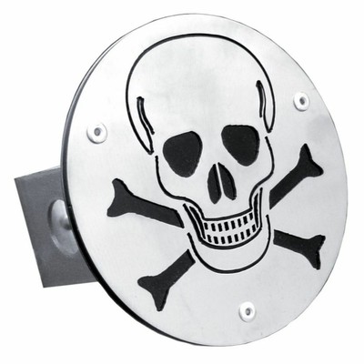 Au-Tomotive Gold, Stainless Steel 1.25'' Skull Trailer Tow Hitch Plug - T2.SKL2.S