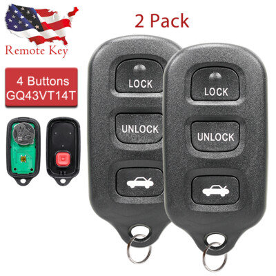 2 Remote Key Fob for Toyota Matrix Pontiac Vibe 2003 2004 2005 2006 2007 2008