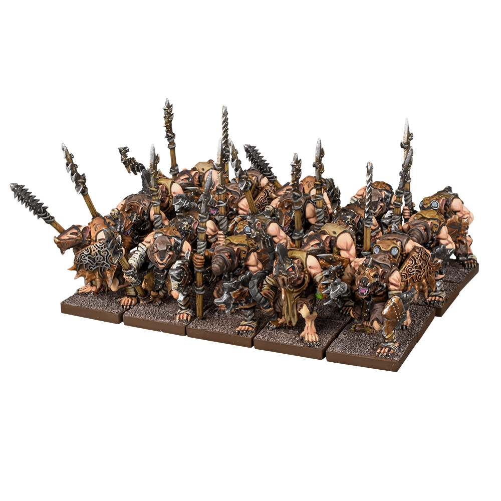 Kings of War Ratkin Infantry x20 28 мм Fantasy Skaven Mantic Games On Sprue