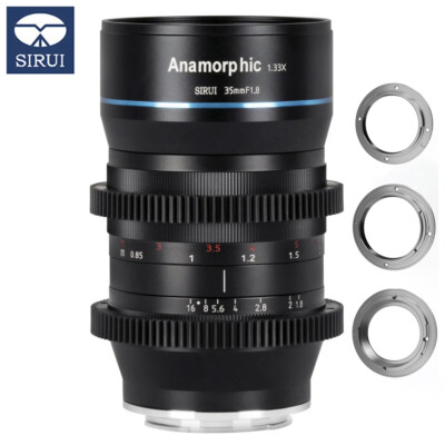 SIRUI 35mm F1.8 1.33X Anamorphic Cinema Lens For E/Z/EF-M/RF/M43/L mount Cameras
