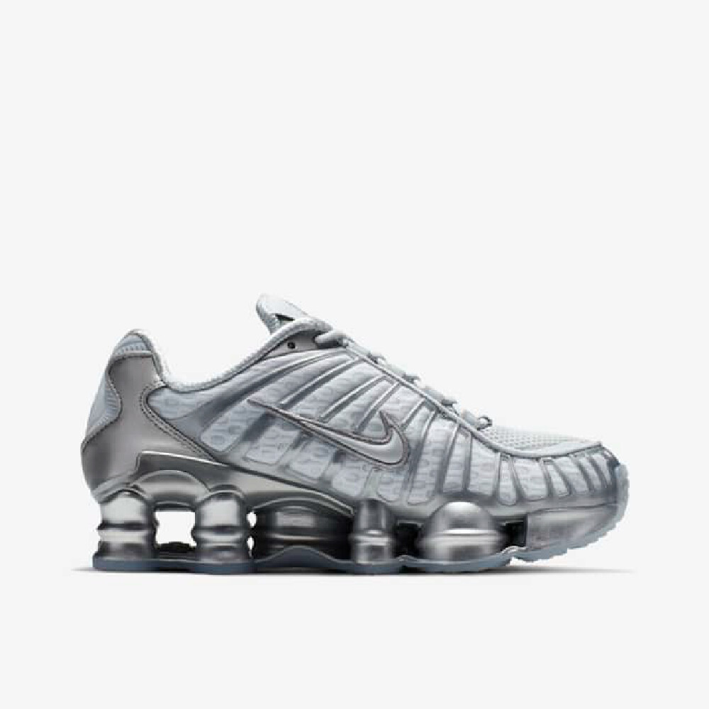 Pre-owned Nike Shox Tl Pure Platinum And Metallic Silver Ar3566-003 [women Sz]