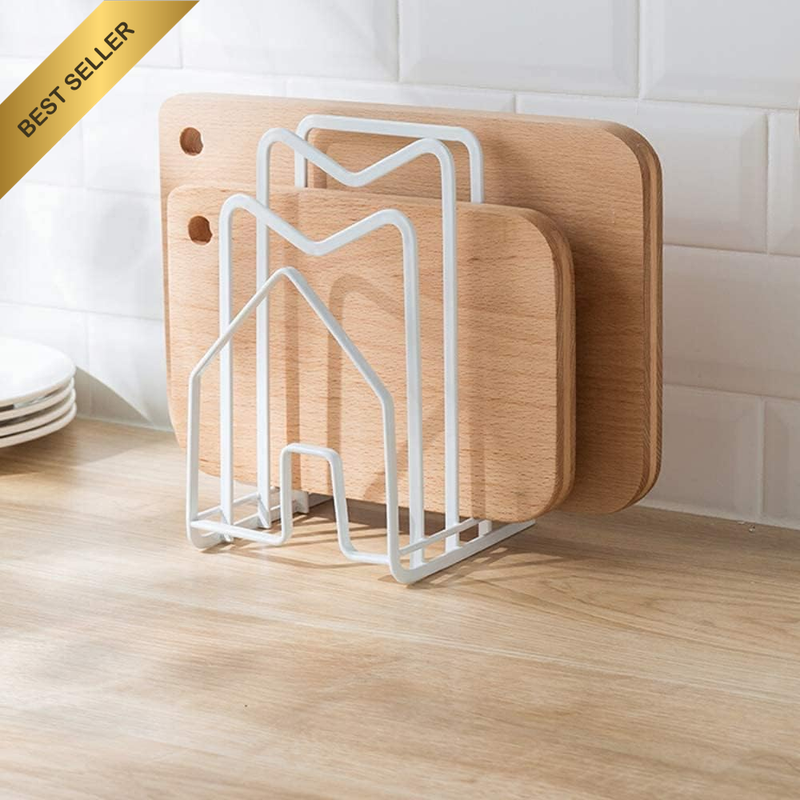 Kitchen Organiser Rack for Cutting Boards, Pan Lids and Bakeware, Metal Construc