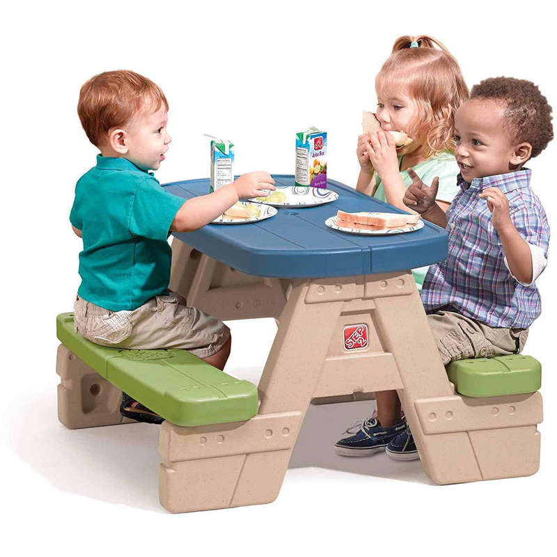 Step2 Sit and Play Kids Picnic Table With Umbrella- Easy To Assemble
