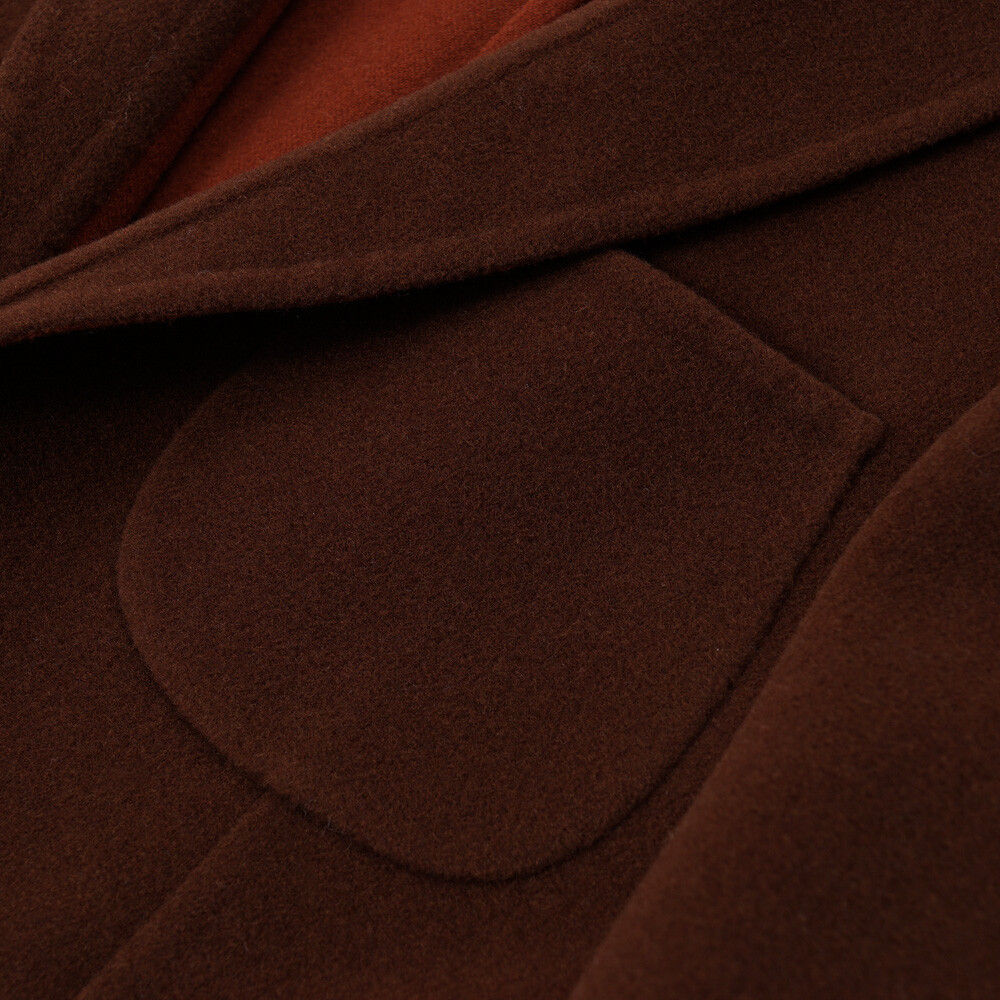 Pre-owned Belvest $2395  Reversible 'double Jacket' Wool Sport Coat 40 R Brown-orange