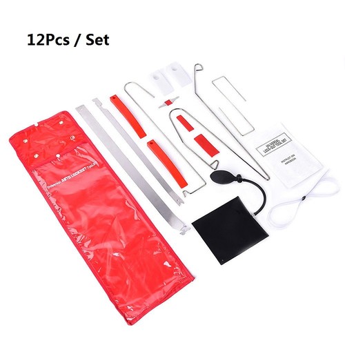 12pc Car Door Open Unlock Tool Kit Key Lock Out Emergency Opening Air Pump Wedge Car Truck Parts Parts Accessories
