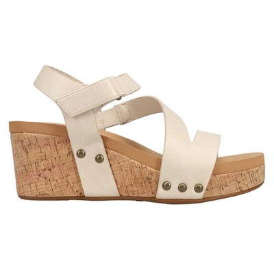 

Женские повседневные сандалии Corkys Spring Fling Wedge Off White 30-5396-CREA, Corkys Spring Fling Wedge