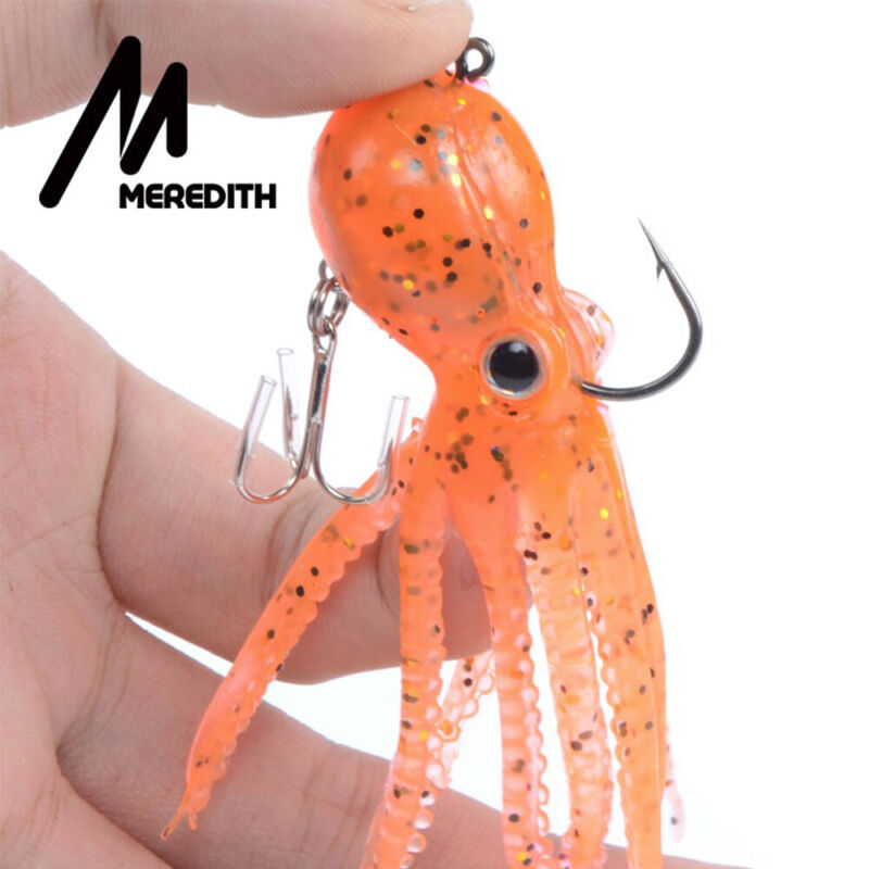 Fishing Tackle Squid Skirt Lure Soft Silicone Saltwater Octopus Bait hook