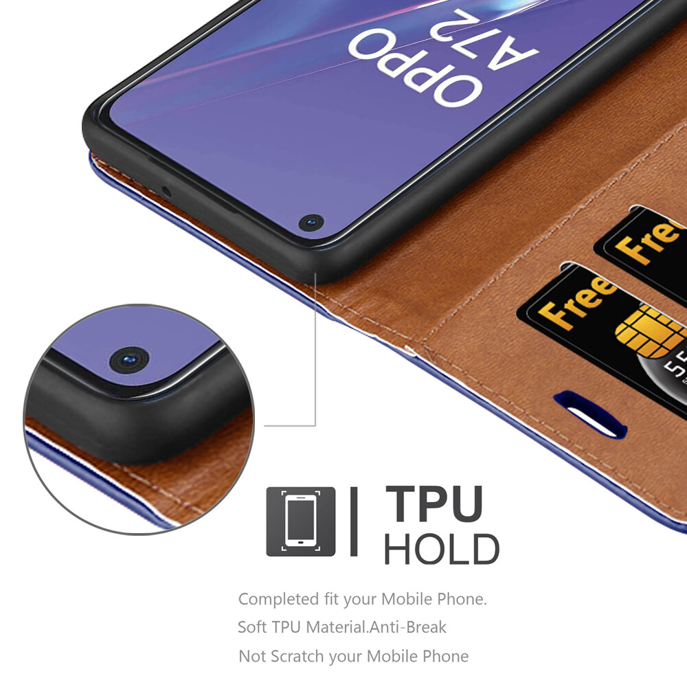 For Oppo A72 Case Leather Wallet Book Flip Stand Cover for Oppo A72