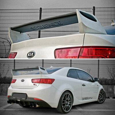 Rear Trunk Lip Wing Spoiler SPEC-GTS Unpainted for 2009 2012 Kia Forte Koup