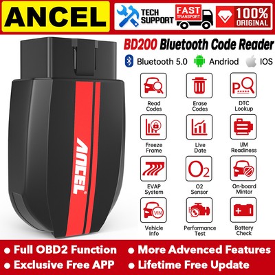 ANCEL BD200 OBD2 Scanner Check Engine Light Battery Bluetooth Car Code Reader