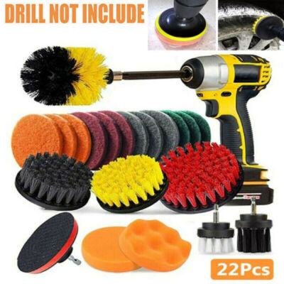 Set Bürstenaufsatz Reinigung Bürste für Akkuschrauber Bohrmaschine (4-22 Stk)