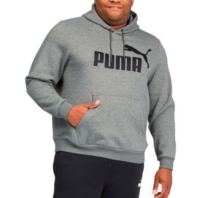 

Puma Ess Logo Pullover Hoodie Big Tall Mens Size  Повседневная верхняя одежда 586247, Grey