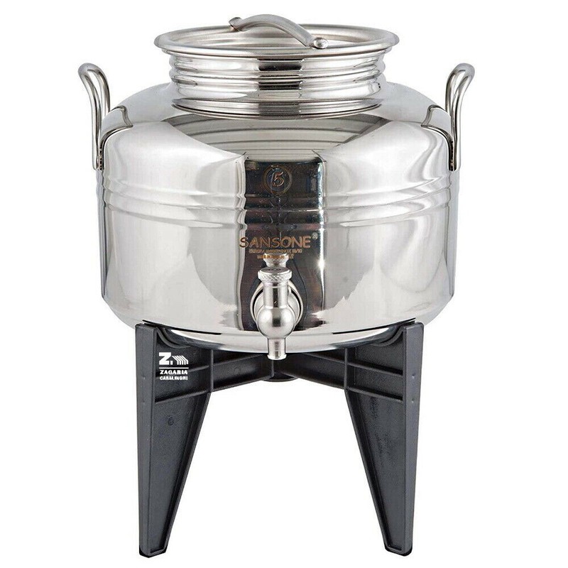 Sansone Fusto Saldato Europa Gioiello 5 Lt Completo Di Rubinetto E Supporto   