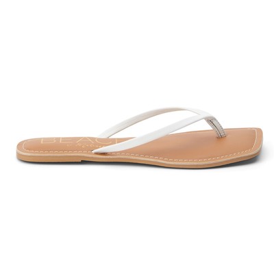 BEACH by Matisse Bungalow Flip Flops Womens White Casual Sandals BUNGALOW-100