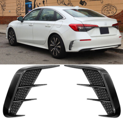 Gloss Black Rear Bumper Sport Side Wing Member Vent Cover Trim Car Accessories