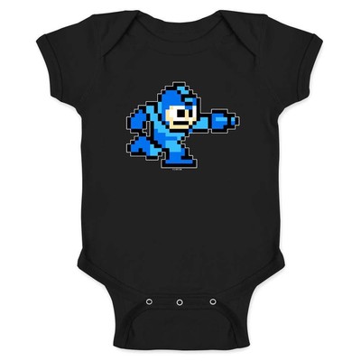 Mega Man 8 Bit Running Vintage Video Game Megaman Baby Bodysuit