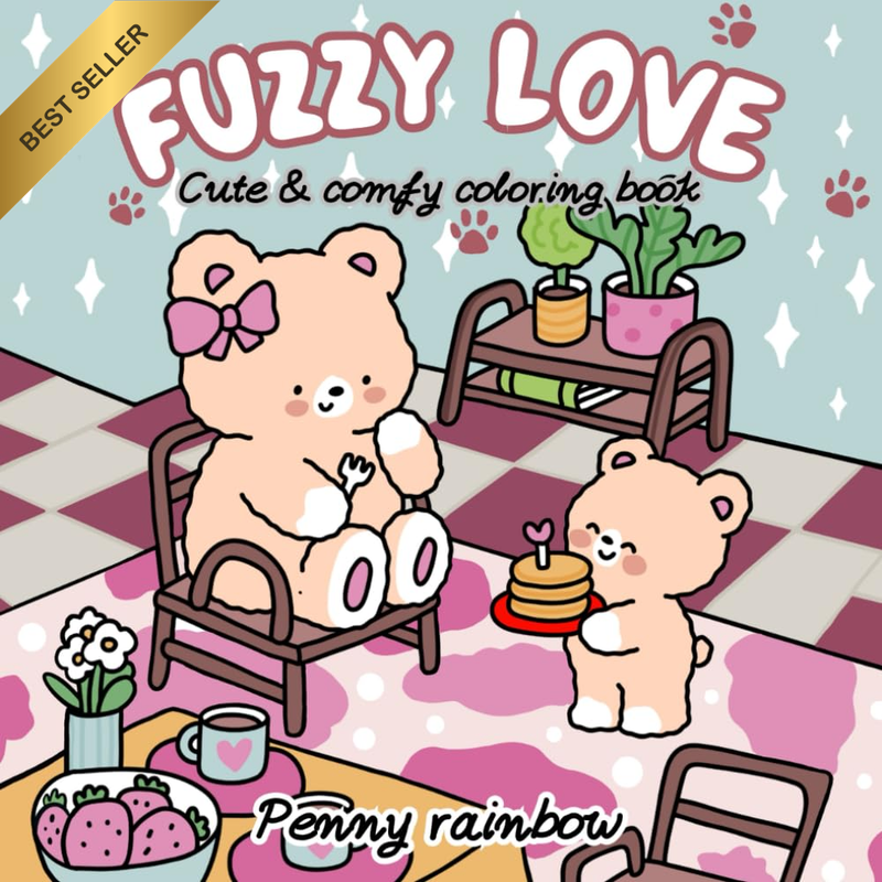 Fuzzy Love: a Cute Animal Moms & Babies Coloring Book