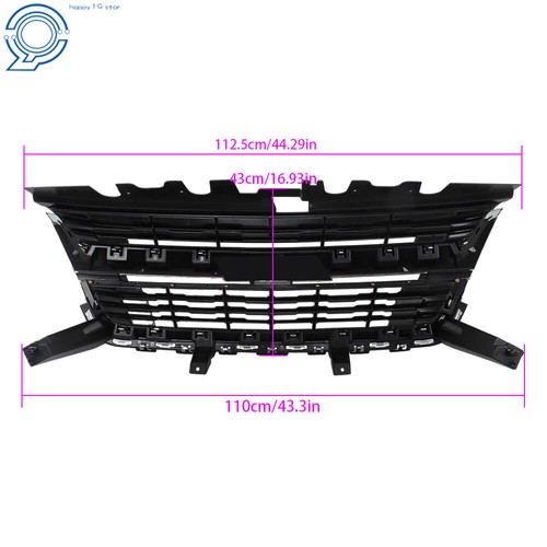 Front Upper Grille W/Chrome Trim For 2015-2020 Chevrolet Colorado 84408363 Black