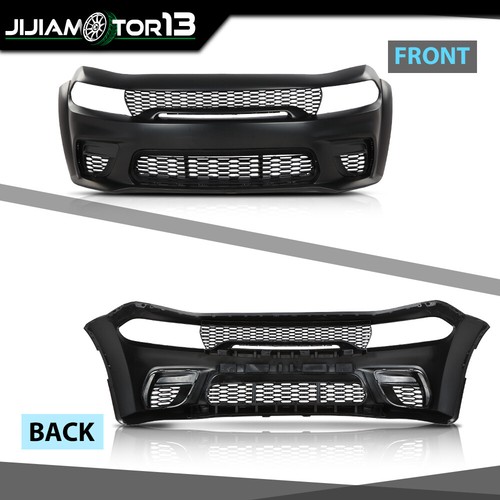 Fit for 15-22 23 Dodge Charger SRT HellCat Style widebody kit bumper Front Rea