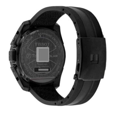 Pre-owned Tissot Black Mens Analogue-digital Watch T-touch Expert Solar T0914204705701