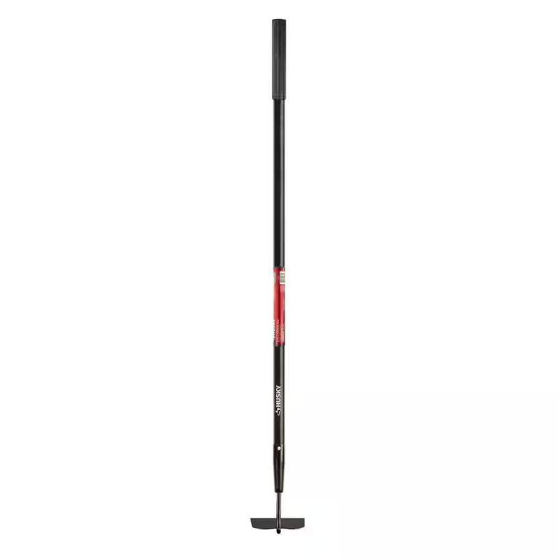 Husky Garden Hoe Tool Weeding Hoe Fiberglass Handle Steel Blade Yard Tool