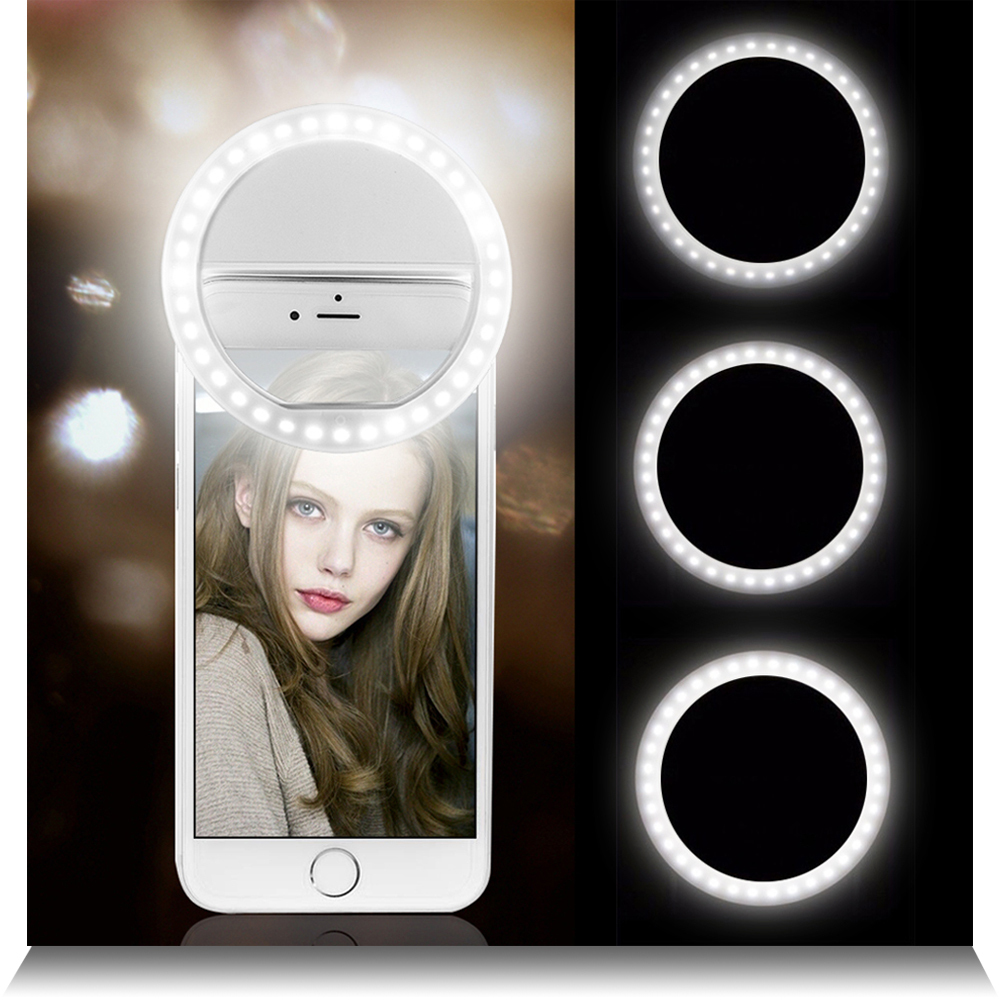 Portable 36 LED For iPhone Mobile Phone Selfie Ring Flash Fill Light